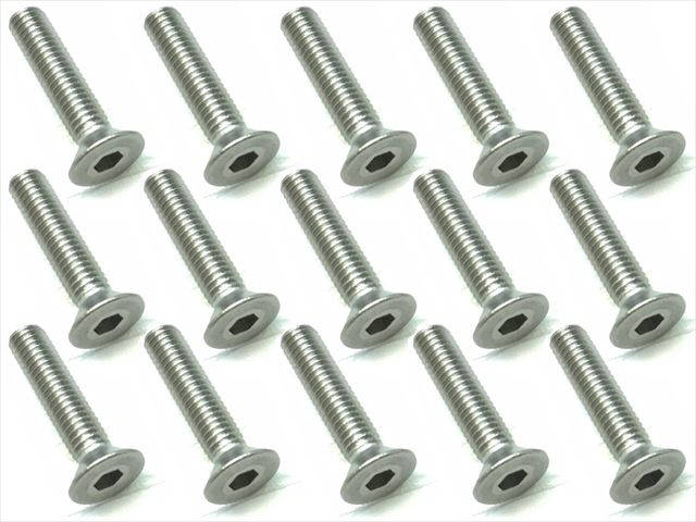 3��14 ���ƥ�쥹�إå������ӥ� 15���� 3��14 Stainless steel hex Flat Head Screw (15 pcs.)