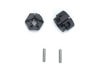 ����ߥ�����ϻ�ѥۥ�����ϥ� ���ߥ�TT-01,02�� 10mm�� �� Aluminum clamp hexagonal wheel hub (for TAMIYA TT - 01, 02) 12 mm wide black
