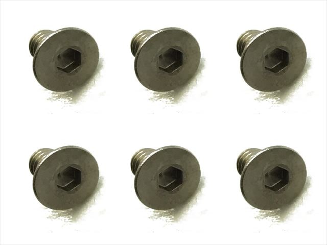 ������إå������ӥ� 6���� 3��5 Titanium hex Flat Head Screw (6 pcs.) 3��5