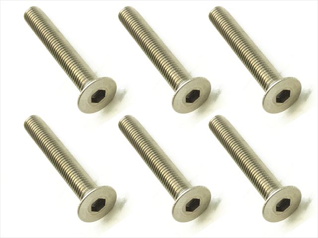 チタンヘックス皿ビス 6本入 3×23 3x23 Titanium hex Flat Head Screw