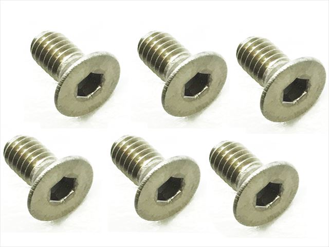 4x8 ������إå������ӥ� 6���� 4x8 Titanium hex Flat Head Screw (6 pcs.)