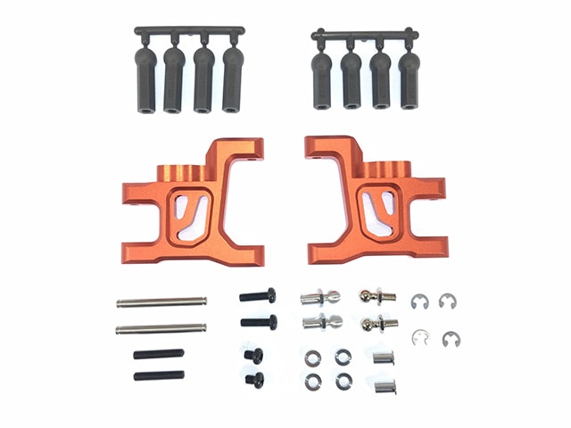 ����ߥե�����ѥ磻�ɥ��������� ���ߥ� �磻��ɥ����꡼2�� �����ѥ��å� Wide suspension arms (for TAMIYA Wild Willy 2) champagne red Aluminum Front