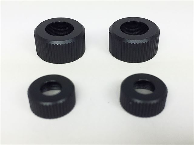 ѡå (ߥ) ֥å 岼2 Damper cylinder cap (Tamiya general purpose) Black 2pcs. above and below