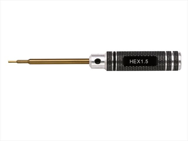 ���ߥ˥ɥ饤�С� 1.5mm�إå��� �ϥ����ӥåȥ����󥳡��Ȼž� Takumi mini-driver (1.5mm Hex) High-speed steel bit Titanium coat finish