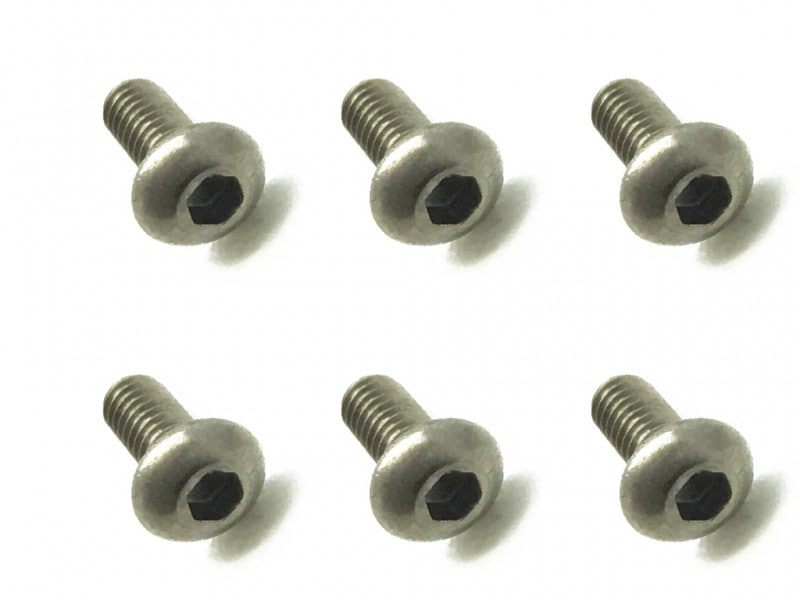2x5 チタンヘックスボタンビス 6本入 2x5 Titanium hex Pan Head