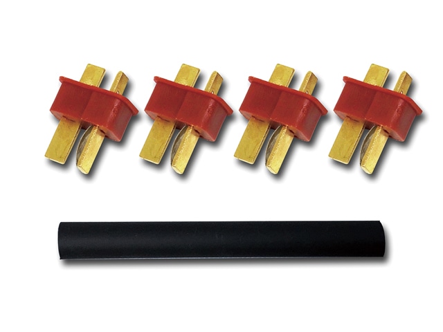 T��2P���ͥ������ʥ���4������ T type 2P connector (4 male pcs.)