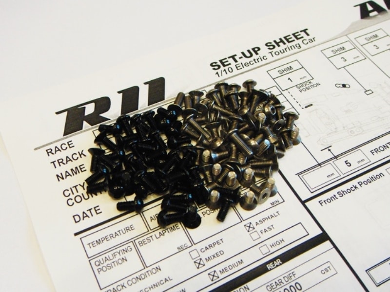 ARC R11 ������&����ߥإå��� ������塼���å� ARC R11 Titanium & Aluminum hex screw set