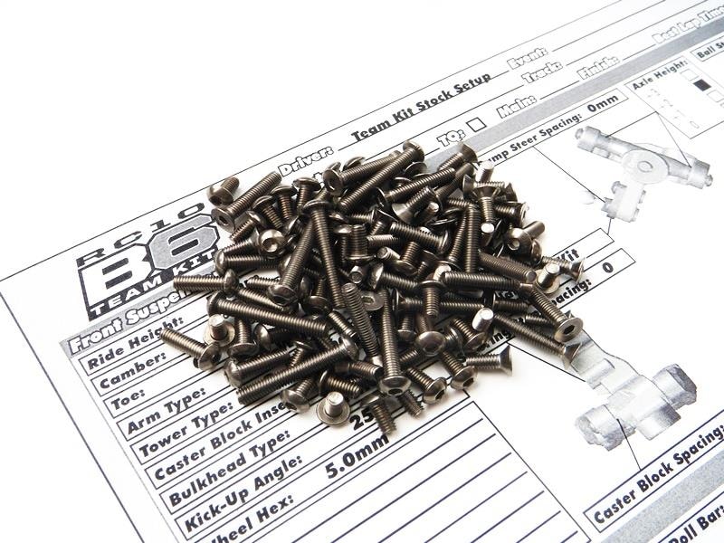 Associated RC10 B6D ������إå��� ������塼���å� Associated RC10 B6D Titanium hex screw set