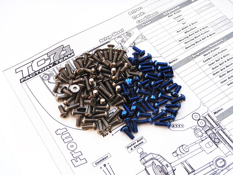 Associated TC7.1 ������&����ߥإå��� ������塼���å� Associated TC7.1 Titanium & Aluminum hex screw set
