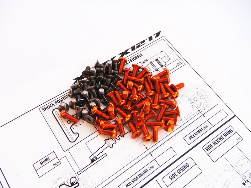 X Ray X12 2017 ������&����ߥإå��� ������塼���å� X Ray X12 2017 Titanium & Aluminum hex screw set