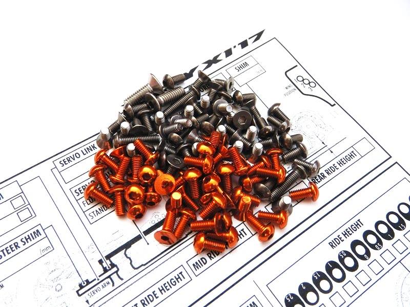X Ray X1 2017 ������&����ߥإå��� ������塼���å� X Ray X1 2017 Titanium & Aluminum hex screw set