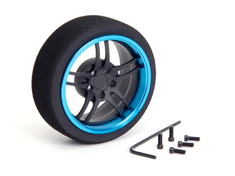 ߥƥMFۥ 5-Spoke (F֥å/饤ȥ֥롼) Aluminum steering wheel MF wheel 5- Spoke (F black/Light blue rim)