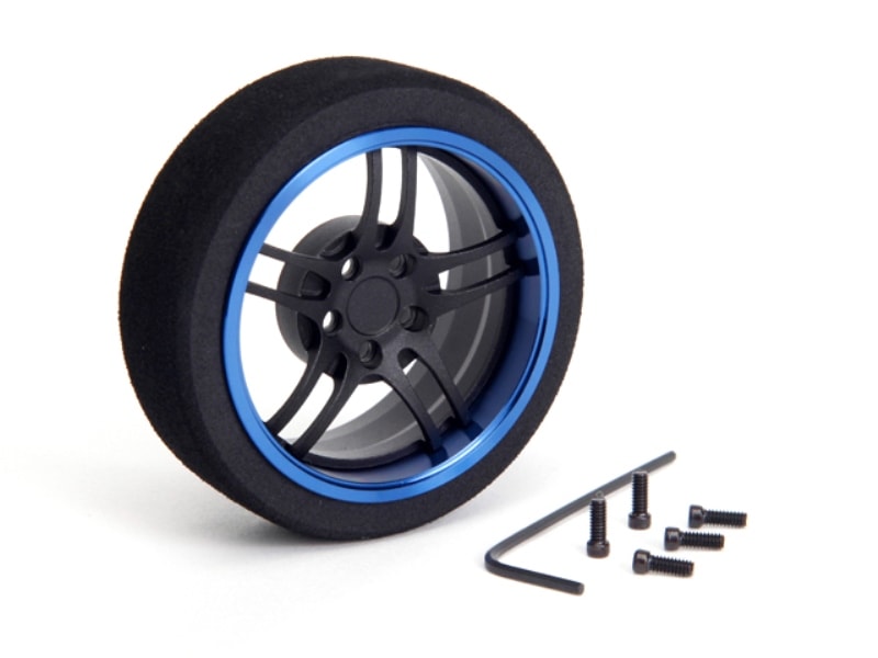 ����ߥ��ƥ����MF�ۥ����� 5-Spoke (F�֥�å�/�֥롼���) Aluminum steering wheel MF wheel 5- Spoke (blue F black/rim)