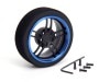 ߥƥMFۥ 5-Spoke (F֥å/֥롼) Aluminum steering wheel MF wheel 5- Spoke (blue F black/rim)