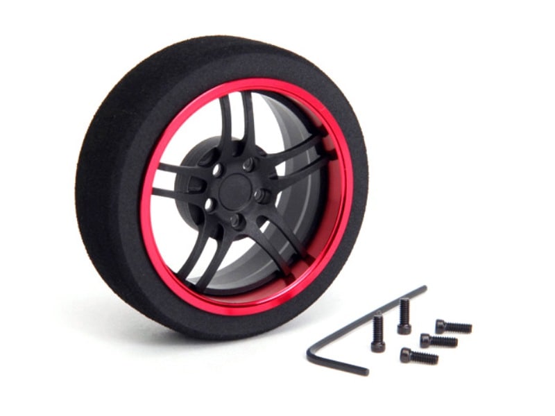 ����ߥ��ƥ����MF�ۥ����� 5-Spoke (F�֥�å�/��åɥ��) Aluminum steering wheel MF wheel 5- Spoke (F black/red rim)