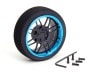 ߥƥMFۥ 8-Spoke (F֥å/饤ȥ֥롼) Aluminum steering wheel MF wheel 8- Spoke (F black/Light blue rim)