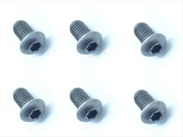 2.6x6 チタンヘックスボタンビス(6本入) 2.6 X6 Titanium hex