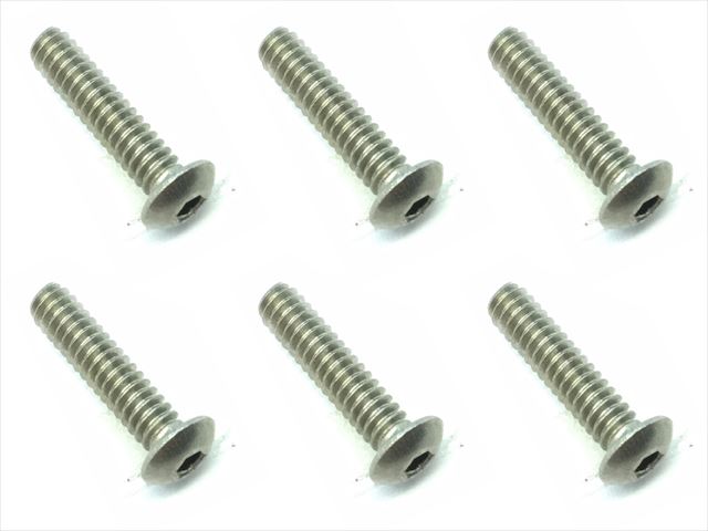 4-40 1/2インチ チタンヘックスボタンビス 6本入 4-40 1/2 Inch