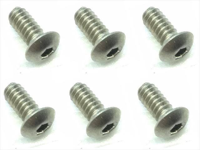 4-40 1/4インチ チタンヘックスボタンビス 6本入 4-40 1/4 Inch