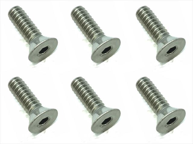 4-40 3/8����� ������إå������ӥ� 6���� 4-40 3/8 Inch Titanium hex Flat Head Screw (6 pcs.)