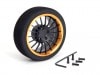 ߥƥMFۥ 18-Spoke (F֥å/ɥ) Aluminum steering wheel MF wheel 18- Spoke (F black/gold rim)