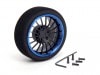 ߥƥMFۥ 18-Spoke (F֥å/֥롼) Aluminum steering wheel MF wheel 18- Spoke (blue F black/rim)