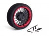 ߥƥMFۥ 18-Spoke (F֥å/åɥ) Aluminum steering wheel MF wheel 18- Spoke (F black/red rim)