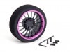 ߥƥMFۥ 18-Spoke (F֥å/ѡץ) Aluminum steering wheel MF wheel 18- Spoke (F black/purple rim)