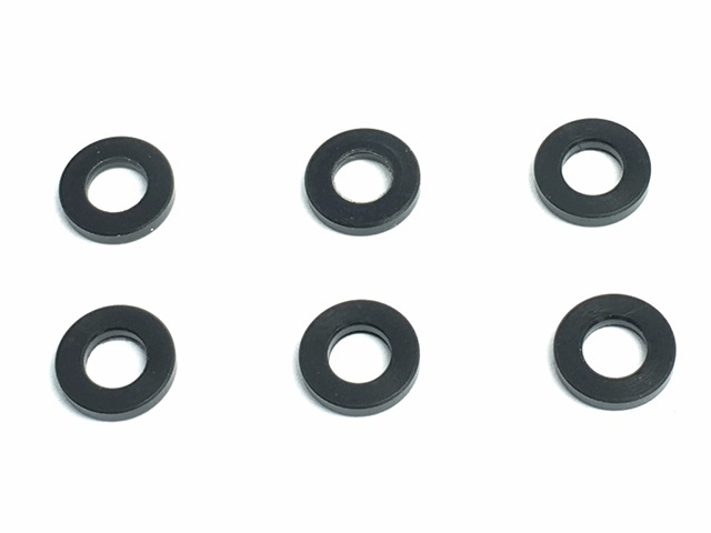 5.8��3mm��1.0t ���ǥ��󥫥顼��(6����)������ Black delrin Collar ��5.8�ߦ�3��1.0t (6 pcs.)
