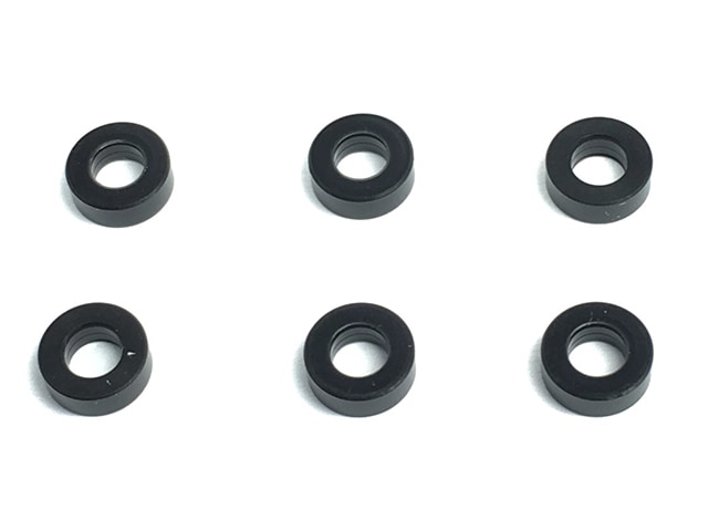 5.8��3mm��2.0t ���ǥ��󥫥顼��(6����)������ Black delrin Collar ��5.8�ߦ�3��2.0t (6 pcs.)