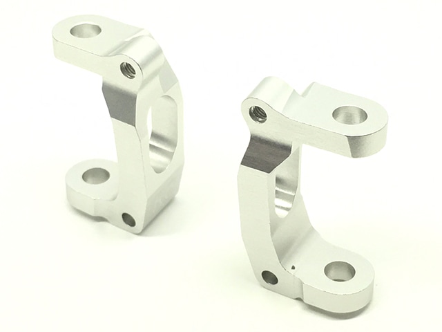 �ե���ȥϥ֥���ꥢ�����㥹������6�١�GF-01,G6-01��(����С�) 6�� in Front hub carrier caster corner silver (for TAMIYA GF-01 & G6-01)