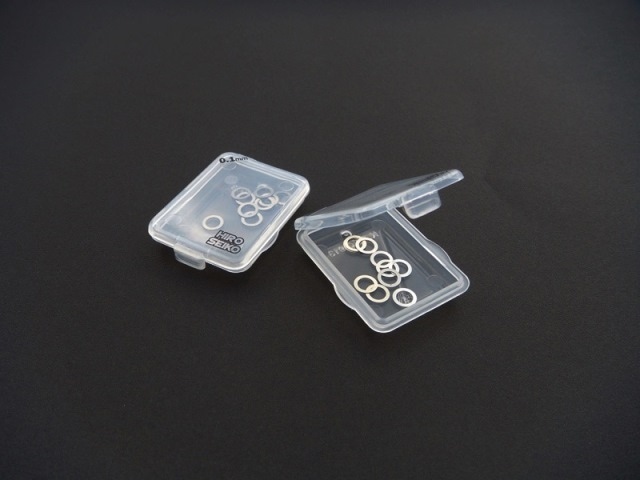 ��4mm���ƥ�쥹���ॻ�å�(0.1t/0.2t ��10����) �ѡ��ĥ�������° ��4mm Stainless steel shim Set(0.1t/0.2t Each 10 Pcs. included) Parts case included