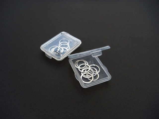 ��10mm���ƥ�쥹���ॻ�å�(0.1t/0.2t ��10����) �ѡ��ĥ�������° ��10mm Stainless steel shim Set(0.1t/0.2t Each 10 Pcs. included) Parts case included