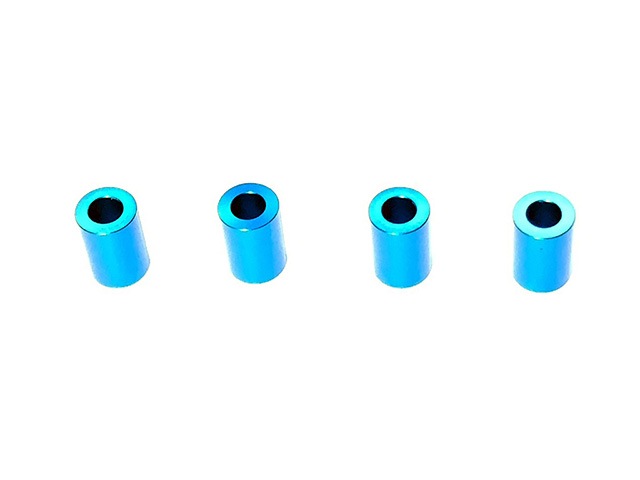 M3����ߥ��顼 ��5.5��3��8.0t (�饤�ȥ֥롼)4������ Aluminum M3 Collar8t(Tamiya Blue)4 Pcs.