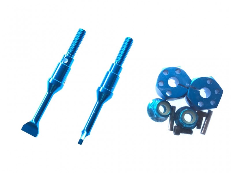 六角ハブ(8mm幅)付リヤドライブシャフト(ブルー) ダンシングライダー用 六角ハブ(8mm幅)付リヤドライブシャフト(ブルー) ダンシングライダー用