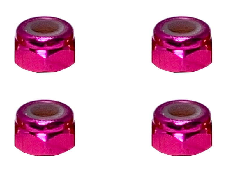 ����ߥʥ�����ʥå� M4 �ʥԥ�) 4pcs 4�� Aluminum nylon nut(Pink) 4 Pcs.