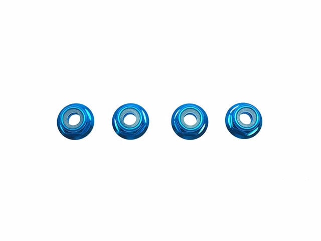 �����M4�����ե�󥸥ʥ�����ʥå�(�饤�ȥ֥롼��4pcs M4 Aluminum Flange Lock nut thin type(Light Blue) 4pcs