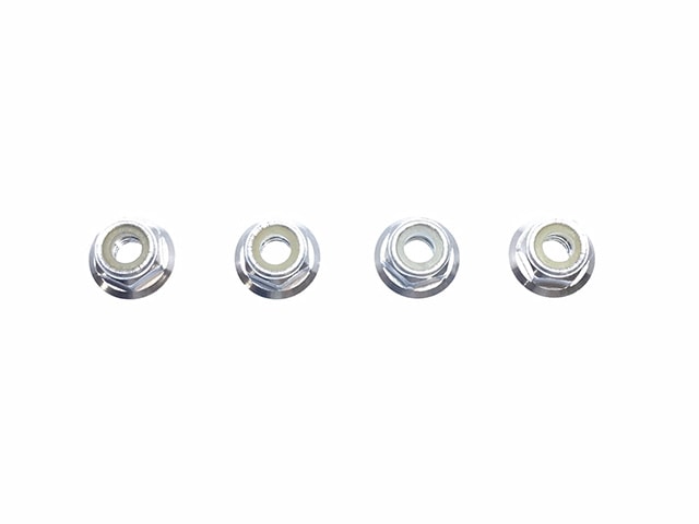 �����M4�����ե�󥸥ʥ�����ʥå�(����С���4pcs M4 Aluminum Flange Lock nut thin type(Silver) 4pcs