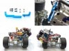 ����ߥ����ܥ��åɥ��å�(���ߥ���󥷥󥰥饤������)�֥롼��Adjustable Aluminum servo rod (Tamiya T3-01) Blue