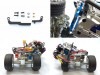 ����ߥ����ܥ��åɥ��å�(���ߥ���󥷥󥰥饤������)�֥�å���Adjustable Aluminum servo rod (Tamiya T3-01) Black
