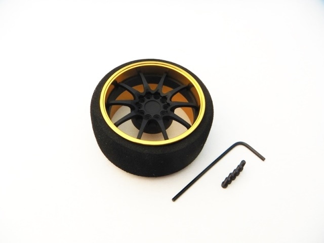 アルミステアリングMFホイール Papi Racing (Fブラック/ゴールドリム) Aluminum Steering Wheel Papi ...