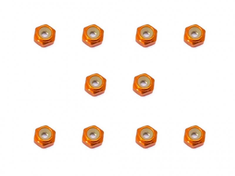 ����������ʥ�����ʥå� M2 �ʥ����) 10pcs��M2 Aluminum Lock nut thin type (Orange) 10pcs