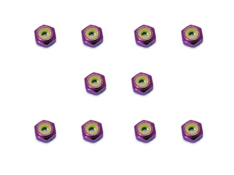 ����������ʥ�����ʥå� M2 �ʥѡ��ץ�) 10pcs��M2 Aluminum Lock nut thin type (Purple) 10pcs