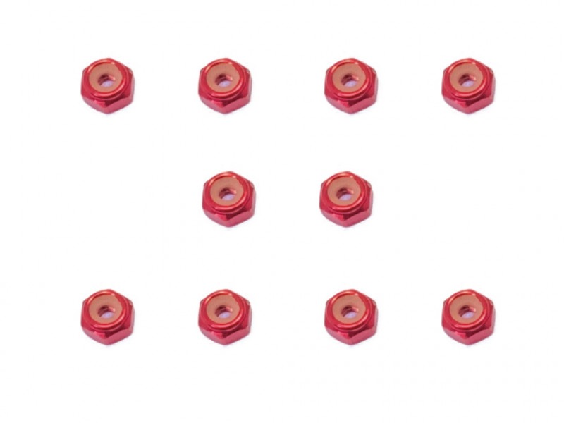 ����������ʥ�����ʥå� M2 �ʥ�å�) 10pcs��M2 Aluminum Lock nut thin type (Red) 10pcs