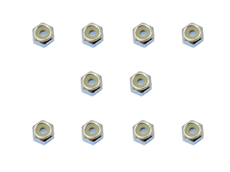 ����������ʥ�����ʥå� M2 �ʥ���С�) 10pcs��M2 Aluminum Lock nut thin type (Silver) 10pcs