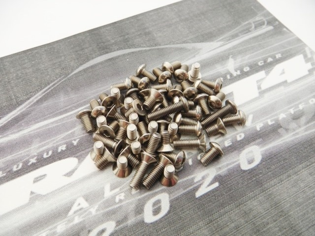 X Ray T4 2020 ������إå���������塼���åȡ�X RAY T4 2020 Titanium Hex Screw Set(Black)