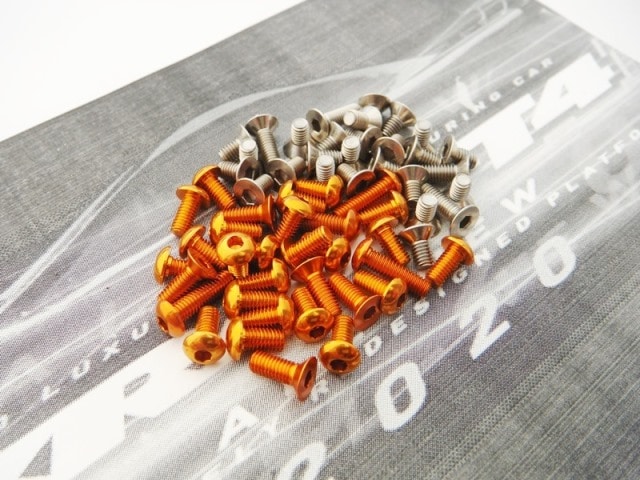 X Ray T4 2020 &ߥإå塼å(Orange)X RAY T4 2020 Titanium & Aluminum Hex Screw Set(Orange)