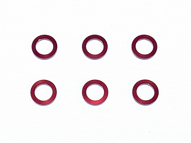 M4����ߥ��顼 ��6��4��1.0t (��å�)6�����ꡡM4 Aluminum Collar 1.0t(Red)  6Pcs.