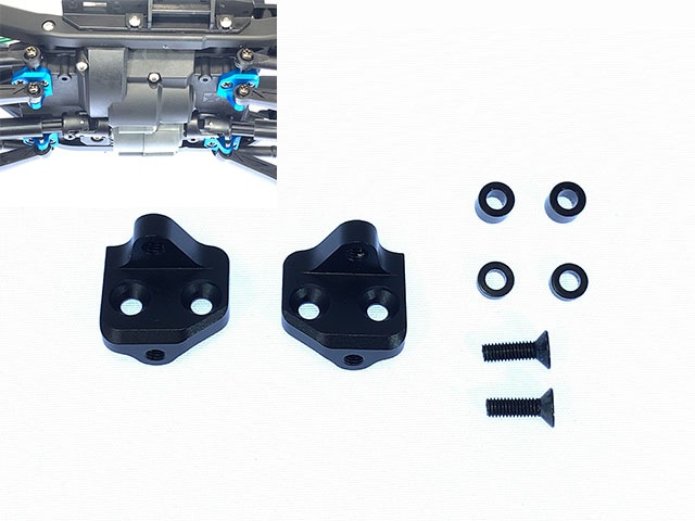 ����ߥ�󥯥�����ޥ���ȡʥ֥�å�) ���ߥ�CC-02�� Aluminum Link Arm Mount  (Tamiya CC-02) Black