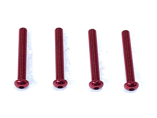 2.6×18ヘックスボタンジュラルミンビス(レッド/4pcs) | すべての